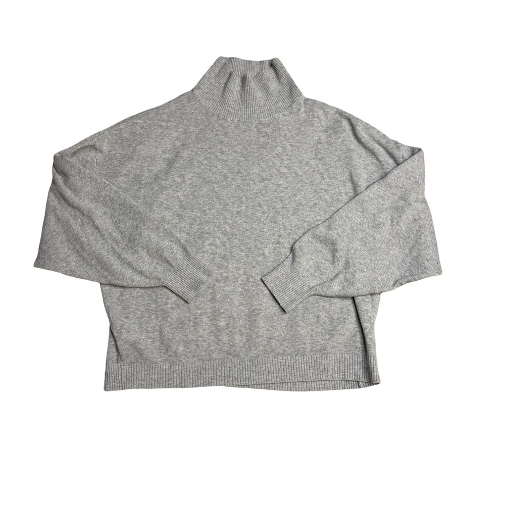 ✨🩶 Abercrombie & Fitch Gray‎ Mock Neck Ribbed Sweater XL 🩶✨
